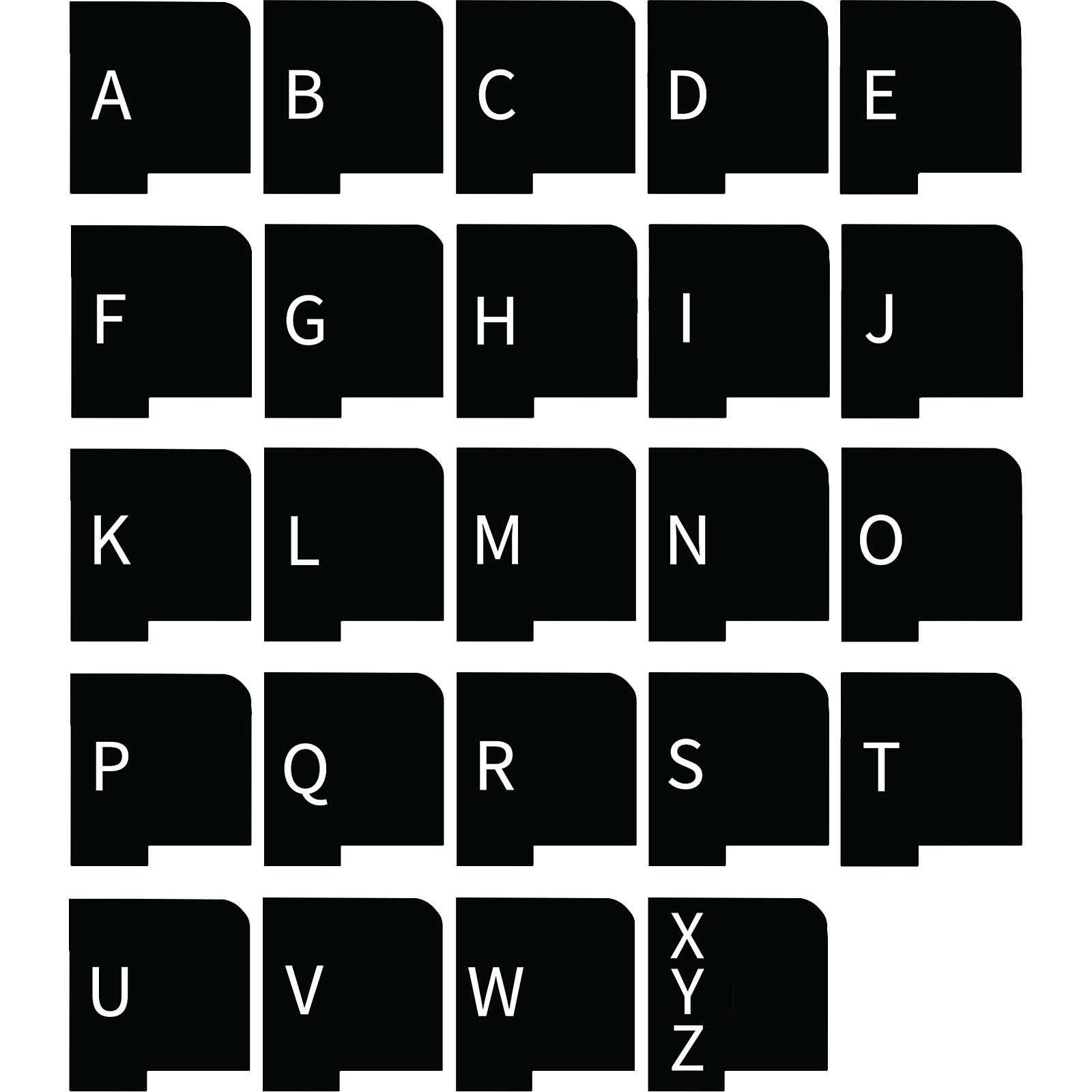 Bookshelf Dividers Mini A-Z Text Only Set - Image 6